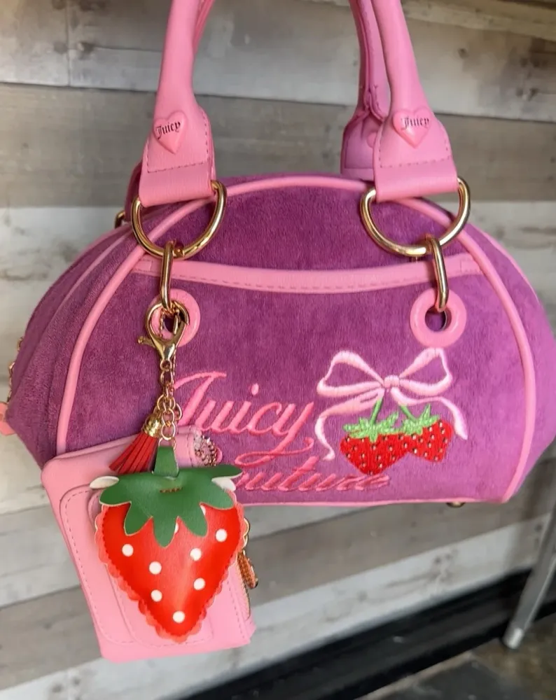 Blingbling Pink Strawberry Taba Squishy