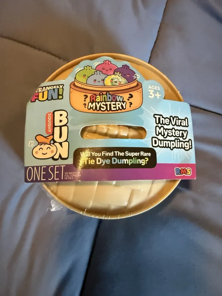 Squishy Bun Rainbow Mystery Squishy "Dumpling" (Tie Dye Chase Version) Blind Box